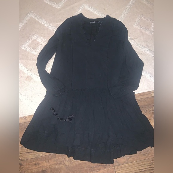 Tuckernuck black Pomander Place Ophelia dress beaded tassel boho fall casual - Picture 8 of 10